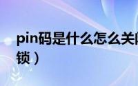 pin码是什么怎么关闭（pin码是什么怎么解锁）