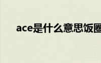 ace是什么意思饭圈（ace是什么意思）