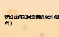 梦幻西游如何查询练级地点经验（梦幻西游如何查询练级地点）