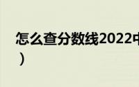 怎么查分数线2022中考（怎么查分数小升初）