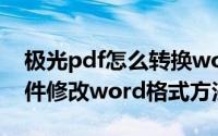 极光pdf怎么转换word（极光PDF阅读器文件修改word格式方法）