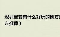 深圳宝安有什么好玩的地方购物（深圳宝安有什么好玩的地方推荐）