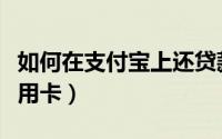 如何在支付宝上还贷款（如何在支付宝上还信用卡）