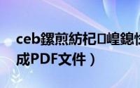 ceb鏍煎紡杞崲鎴恜df（ceb文件如何转换成PDF文件）