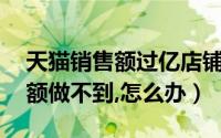 天猫销售额过亿店铺（首年天猫店60万营业额做不到,怎么办）