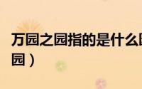 万园之园指的是什么园（万园之园指的是哪个园）