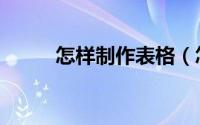 怎样制作表格（怎样制作柚子糖）