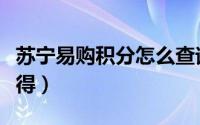 苏宁易购积分怎么查询（苏宁易购积分怎么获得）