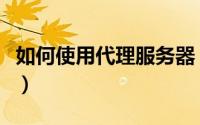 如何使用代理服务器（代理服务器的使用教程）