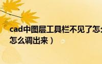 cad中图层工具栏不见了怎么调（cad中图层工具栏不见了怎么调出来）