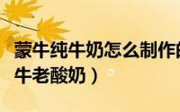 蒙牛纯牛奶怎么制作的（教你如何快速制作蒙牛老酸奶）