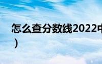 怎么查分数线2022中考（怎么查分数小升初）