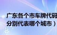广东各个市车牌代码（广东省车牌代码H~N分别代表哪个城市）