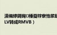 濡備綍鎶婅棰戞牸寮忚浆鎹㈡垚flv（FLV转RMVB如何将FLV转成RMVB）