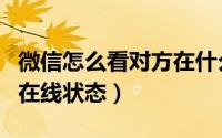 微信怎么看对方在什么地方（微信怎么看对方在线状态）