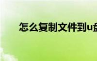 怎么复制文件到u盘（怎么复制文件）