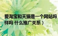 爱淘宝和天猫是一个网站吗（爱淘宝网站和淘宝天猫一淘一样吗 什么推广关系）
