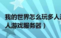 我的世界怎么玩多人游戏（我的世界怎么玩多人游戏服务器）