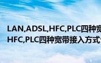 LAN,ADSL,HFC,PLC四种宽带接入方式介绍（LAN,ADSL,HFC,PLC四种宽带接入方式介绍）