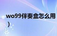 wo99伴奏盒怎么用（wo99伴奏盒使用教程）