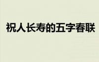 祝人长寿的五字春联（真人CS的玩法介绍）