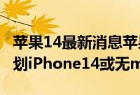 苹果14最新消息苹果或叫停iPhone14涨价计划iPhone14或无mini版本
