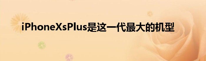 iPhoneXsPlus是这一代最大的机型
