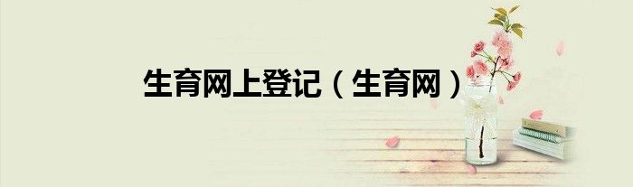 生育网上登记（生育网）