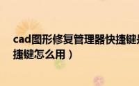 cad图形修复管理器快捷键是多少（cad图形修复管理器快捷键怎么用）