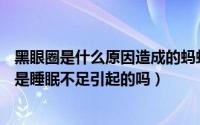 黑眼圈是什么原因造成的蚂蚁庄园（蚂蚁庄园8.10黑眼圈都是睡眠不足引起的吗）