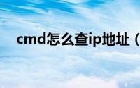 cmd怎么查ip地址（cmd怎么查ip地址）
