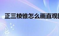 正三棱锥怎么画直观图（正三棱锥怎么画）