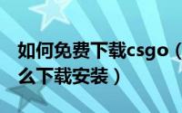 如何免费下载csgo（csgo国服怎么免费玩怎么下载安装）