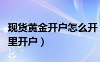现货黄金开户怎么开（新手投资现货黄金在哪里开户）