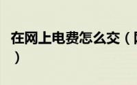 在网上电费怎么交（网上怎么交电费图文详解）
