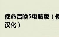使命召唤5电脑版（使命召唤5 1.7英文版如何汉化）