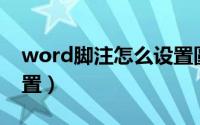 word脚注怎么设置圆圈（Word脚注怎么设置）