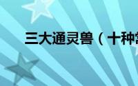 三大通灵兽（十种常见的强大通灵兽）