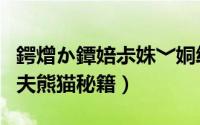 鍔熷か鐔婄尗姝﹀姛绉樼睄（真武凡人寻获功夫熊猫秘籍）