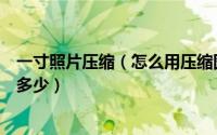 一寸照片压缩（怎么用压缩图制作一寸照片一寸照片像素是多少）