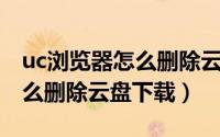 uc浏览器怎么删除云同步记录（UC浏览器怎么删除云盘下载）