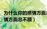 为什么你的感情方面总不顺心（为什么你的感情方面总不顺）