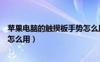 苹果电脑的触摸板手势怎么用不了（苹果电脑的触摸板手势怎么用）