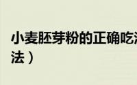 小麦胚芽粉的正确吃法（小麦胚芽粉的正确吃法）