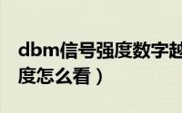 dbm信号强度数字越大越好吗（dbm信号强度怎么看）