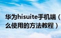 华为hisuite手机端（华为手机套件Hisuite怎么使用的方法教程）