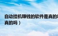 自动挂机赚钱的软件是真的吗（揭秘全自动挂机赚钱软件是真的吗）