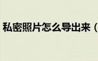 私密照片怎么导出来（私密照片怎么移出来）