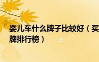 婴儿车什么牌子比较好（买婴儿车哪个牌子好婴儿车7大品牌排行榜）