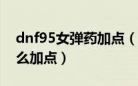 dnf95女弹药加点（DNF95版本女枪炮师怎么加点）